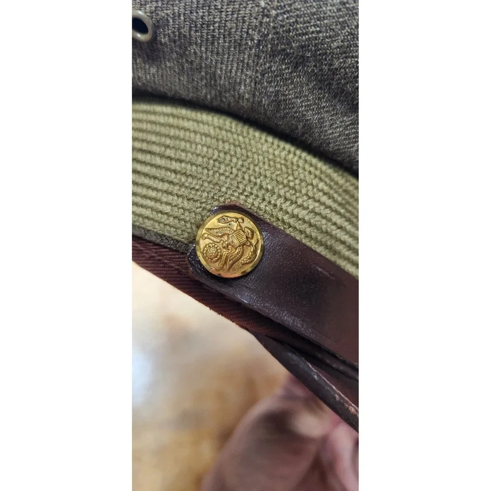 Vintage WW2 era US Army Wool Visor Cap 6 7/8 Very Good Condition